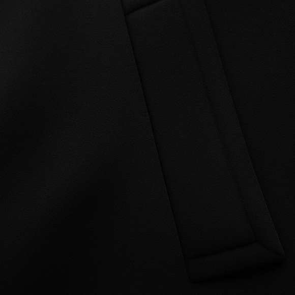 Vintage 90s Oversized Black Wool Coat with Belt – Size M - Picture 7 of 13